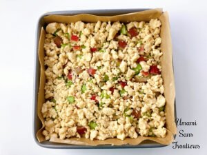 Crumble on Rhubarb Batter