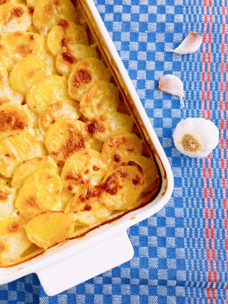 French Creamy potato gratin garlic