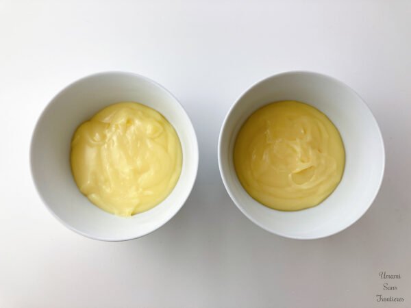 Divided custard cream