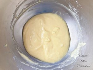 white egg whisked custard cream