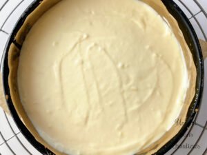 Custard cream with quark on the dough