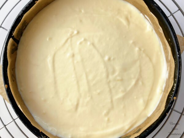 Custard cream with quark on the dough