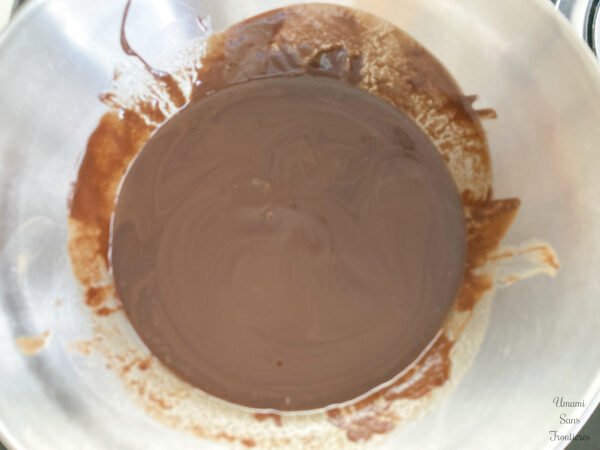 melted chocolate and butter