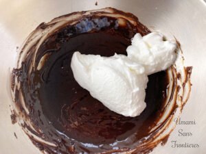 Chocolate batter meringue