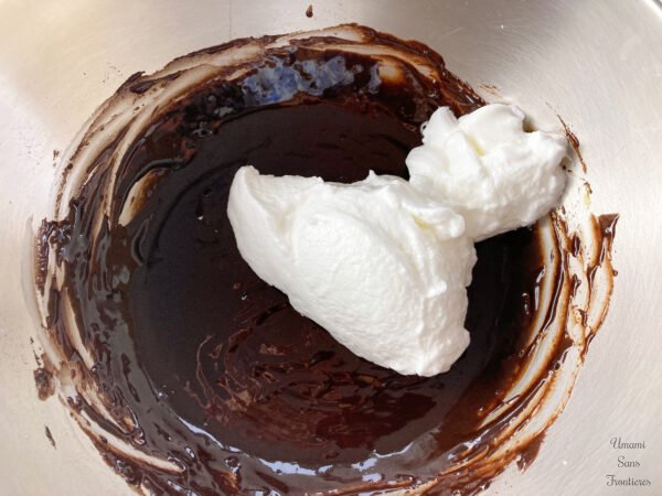 Chocolate batter meringue