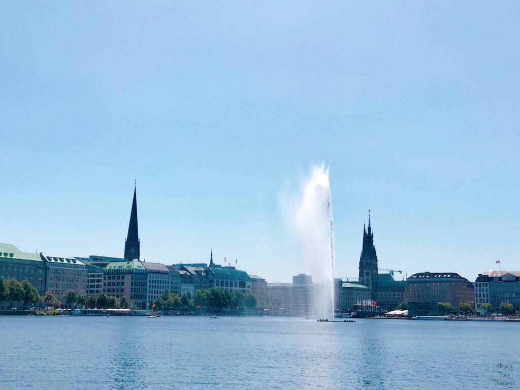 fountain in Alstar lake Hamburg