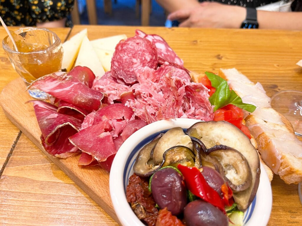 Pecorino cheese fig jam marinated vegetables Cured Meats