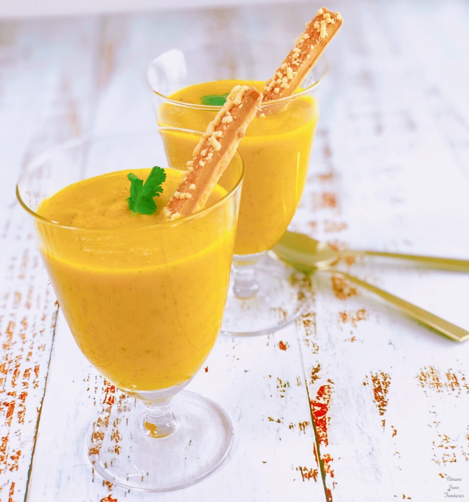 Chilled Carrot Soup spoons