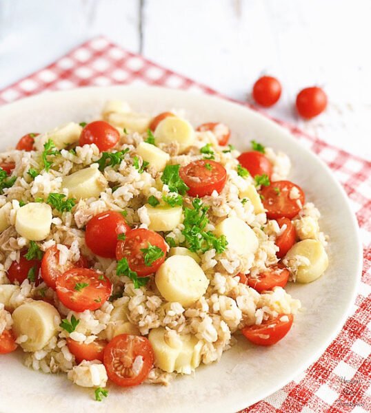 French-Style Rice Salad with Tuna, Tomato & Hearts of Palm🌾