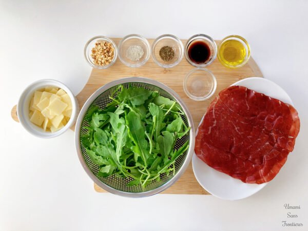 Italian Salad with Prosciutto, Arugula, and Grana Padano 🇮🇹 ingredients