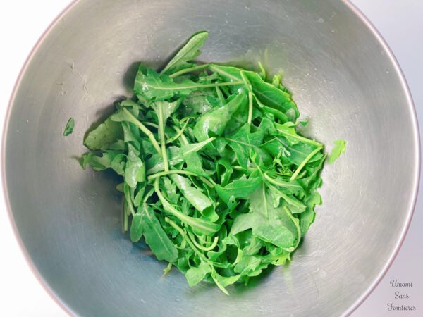 Arugula lemon juice olive oil