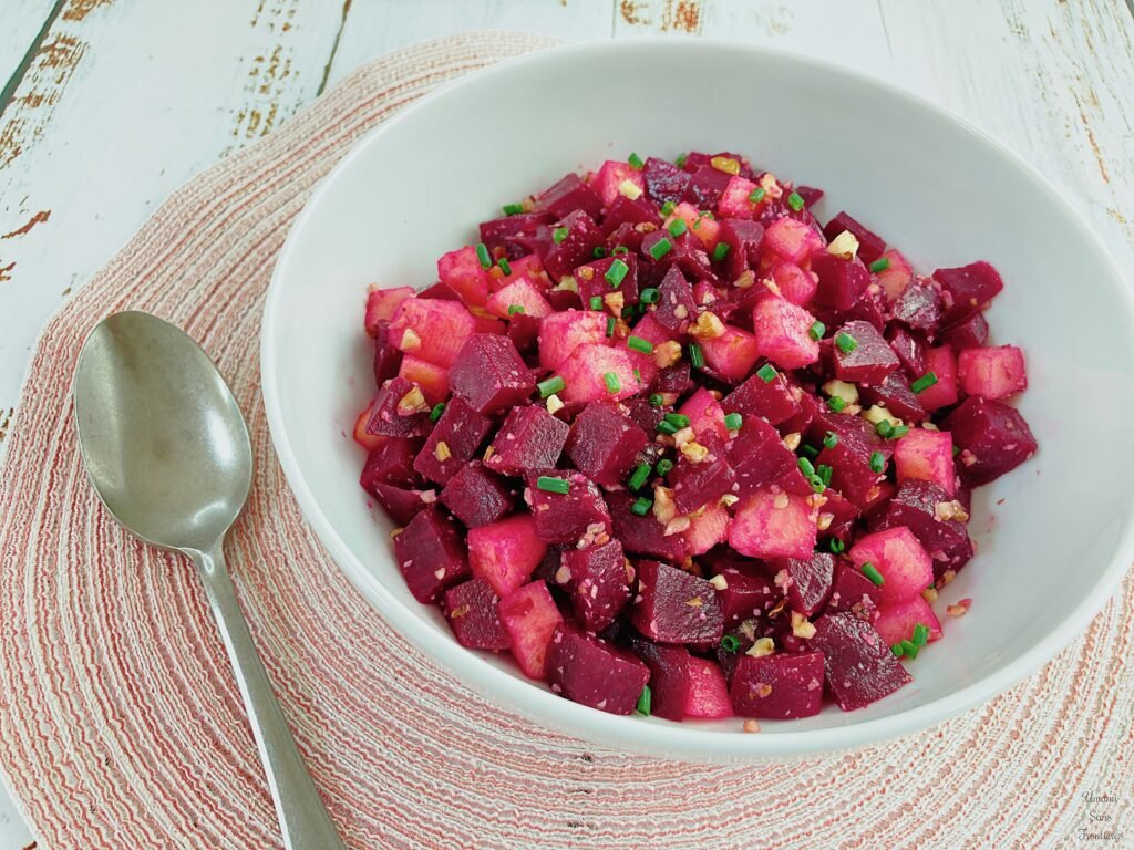 Healthy beet and apple salad