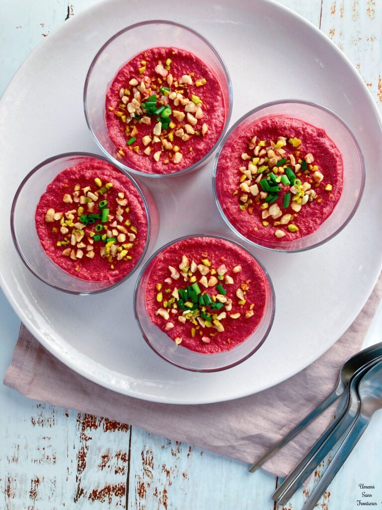 Chilled Beet and Goat Cheese Mousse 4