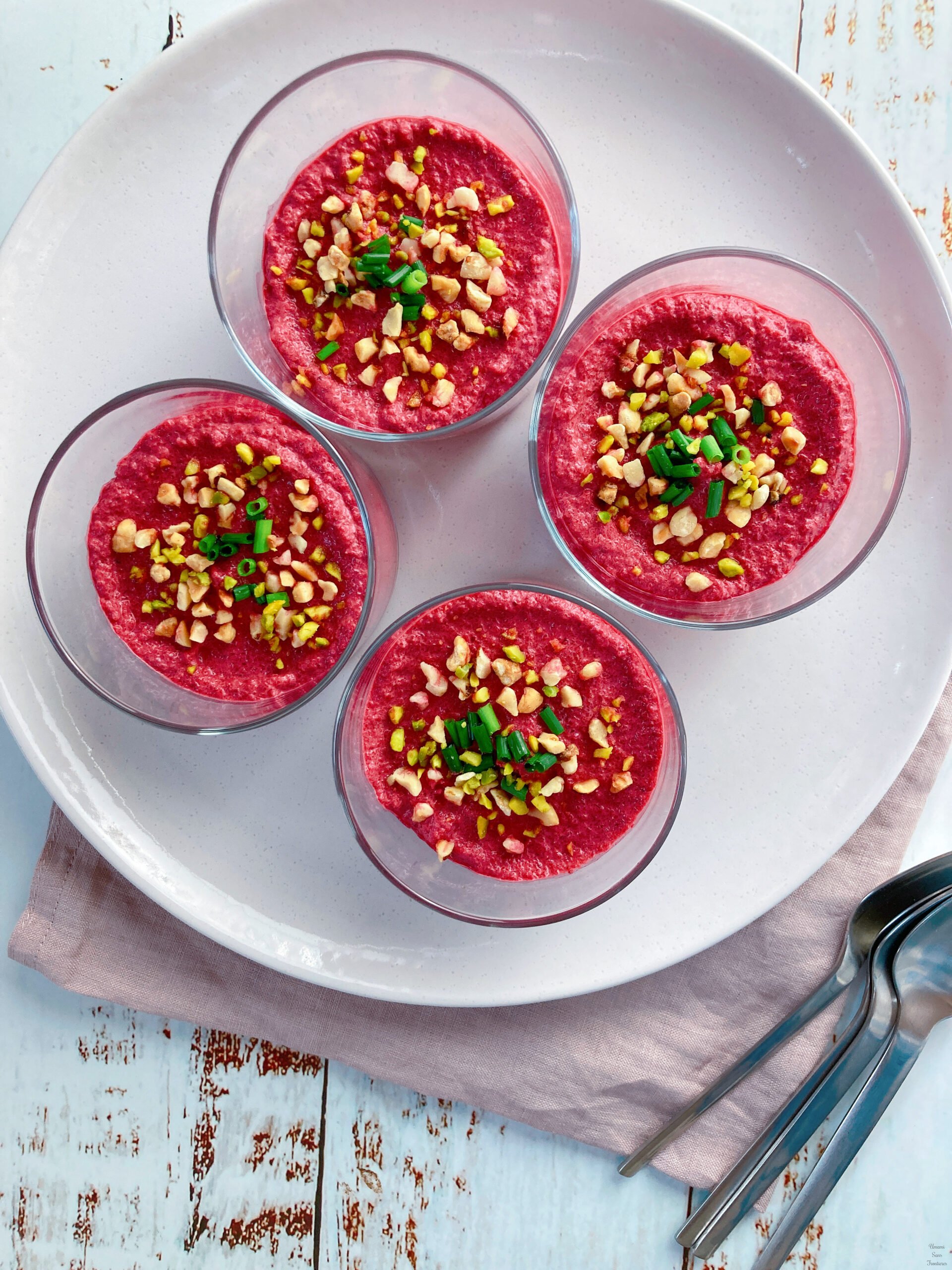 Chilled Beet and Goat Cheese Mousse 4