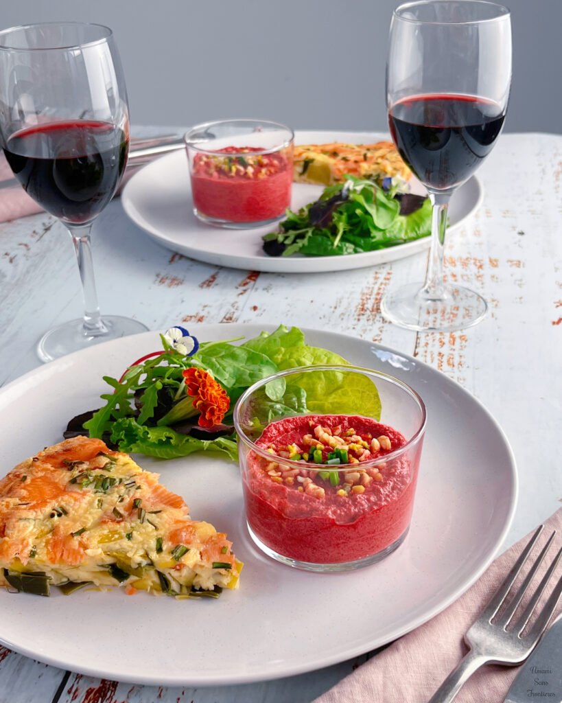 quiche salad red wine Beet and Goat Cheese Mousse