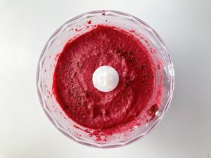 Beet Chèvre cheese crème fraîche blended
