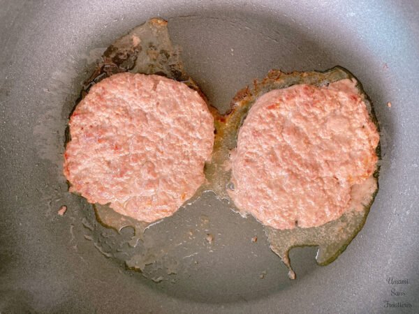patties in a fry pan 