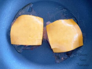 patties and cheese