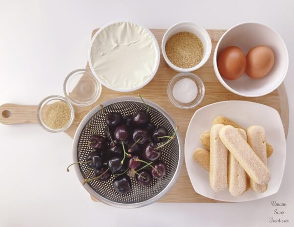 No-Bake Cherry Tiramisu: Fresh & Easy 🍒 ingredients