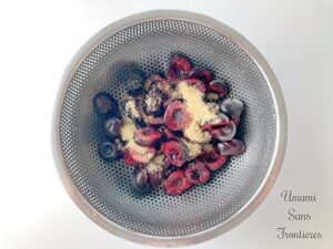 Cherries sugar lemon juice