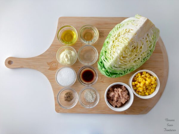 No Carrots Needed! Japanese-Style Coleslaw with Tuna and Soy Sauce🥗 ingredients