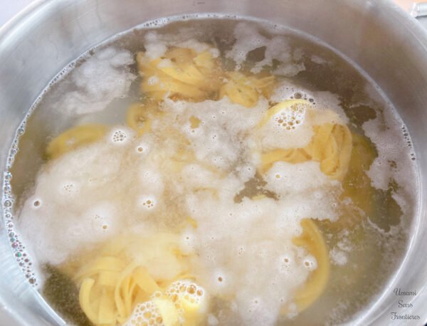 pasta hot water