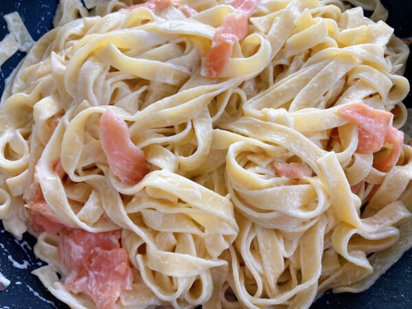 pasta cream sauce smoked salmon