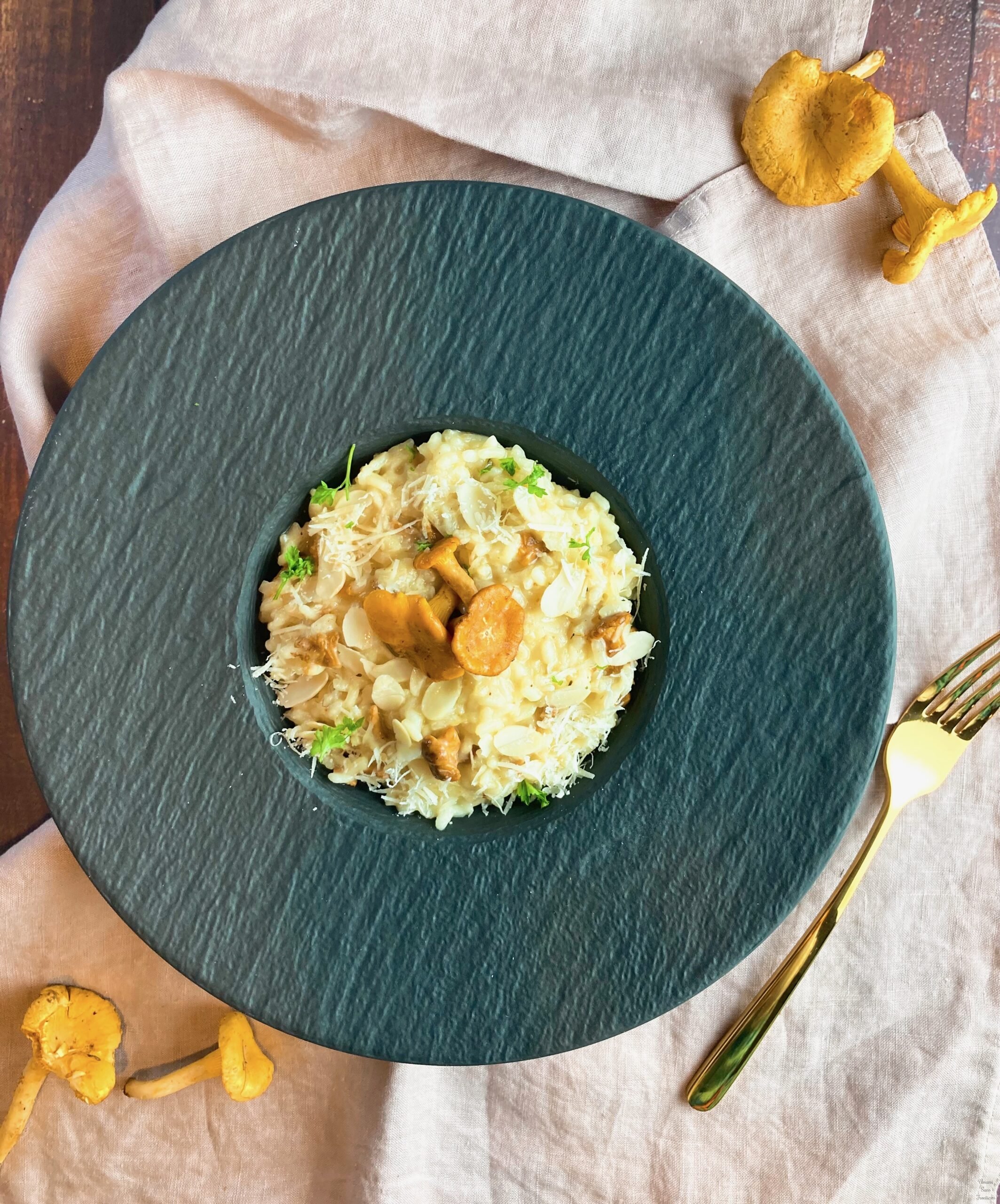 Chanterelle Mushroom Risotto fork