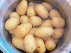 pomme de terre in water