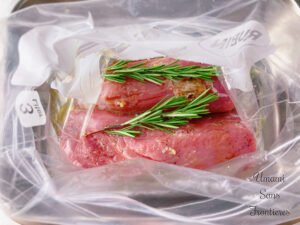 pork fillet with marinated sauce rosemary