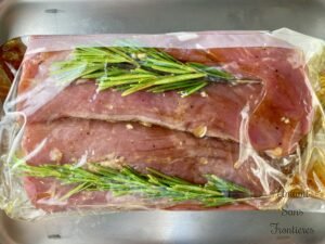 Marinated pork fillet