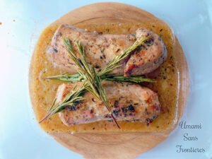 grilled pork fillet in a oven