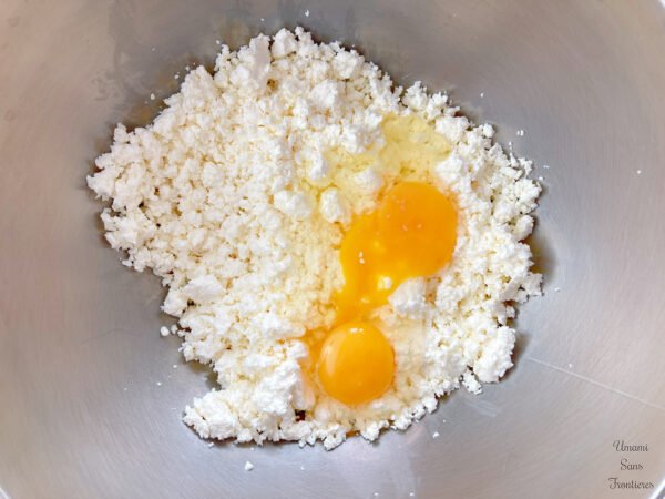 Cheese eggs salt