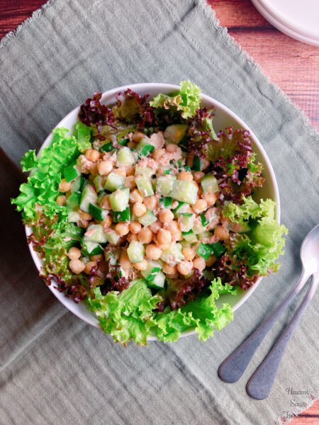 🥗10-Minute Chickpea and Tuna Salad