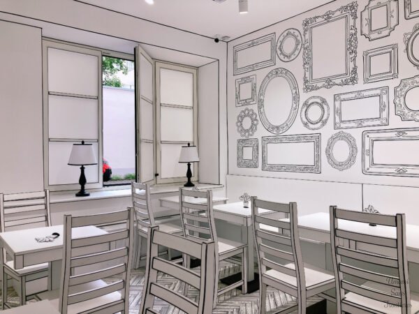 interior 2D cafe 