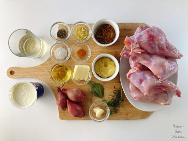 🐇 French-Style Rabbit / Chicken Breast in Mustard Cream Sauce🇫🇷 ingredients