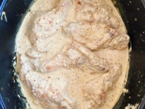 Rabbit meat and sauce