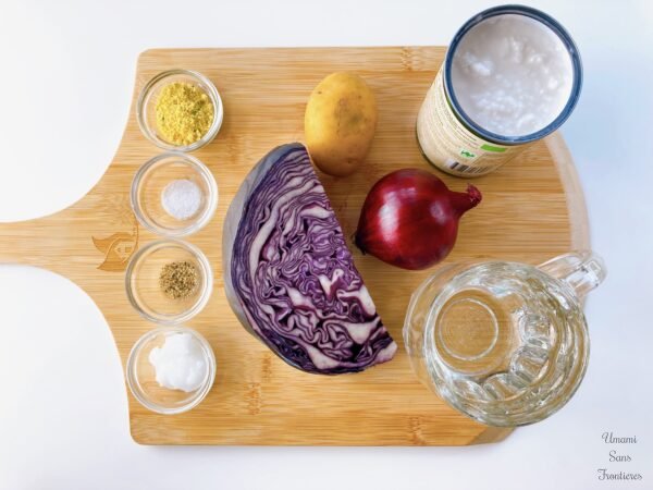 Creamy Purple Cabbage Soup with Coconut Milk🥣 ingredients