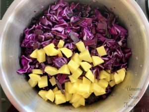 purple cabbage potato red onion 