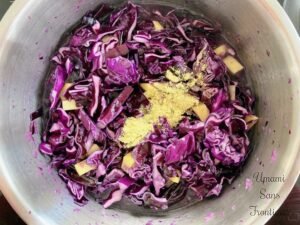 added bouillon to purple cabbage redone potato