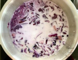 Coconut milk added