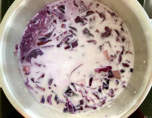 Coconut milk added