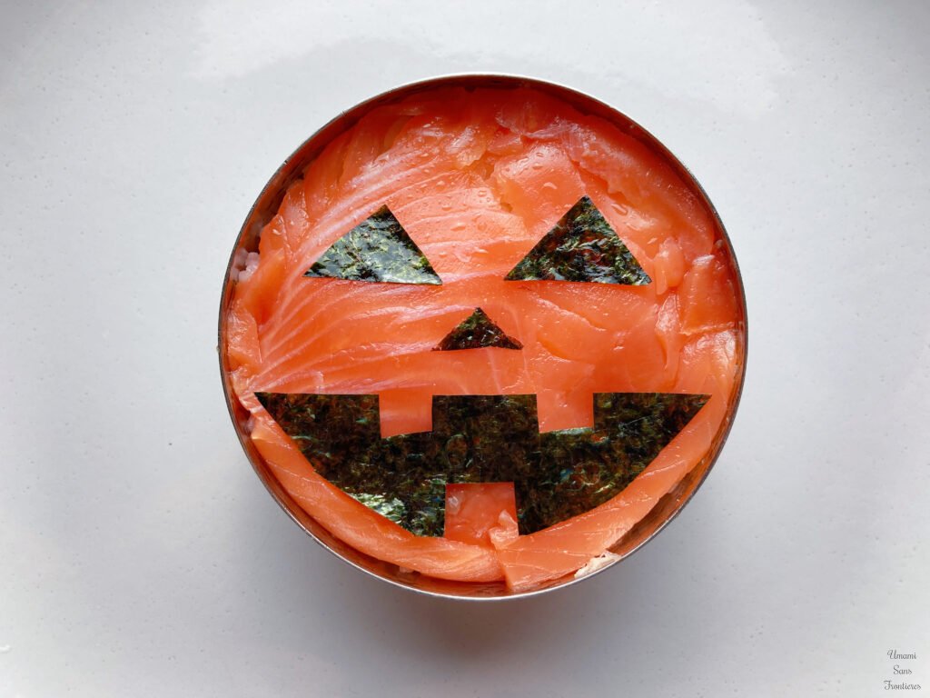 Nori smoked salmon rice cercle