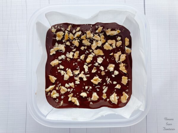 walnut on chocolate
