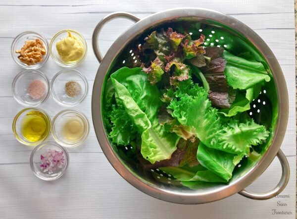 🥗 Green Salad with French Mustard Dressing and Shallots ingredients