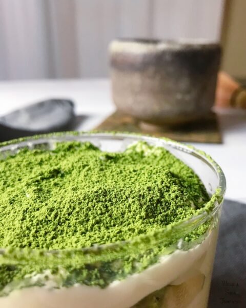 Matcha tiramisu up