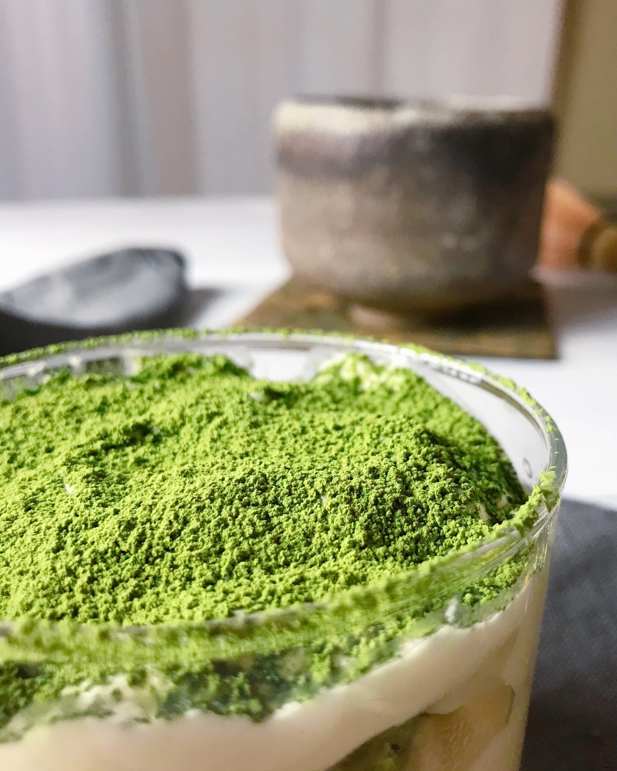 Matcha tiramisu up