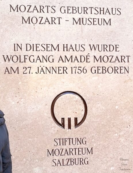 panel of Mozart's birthplace museum