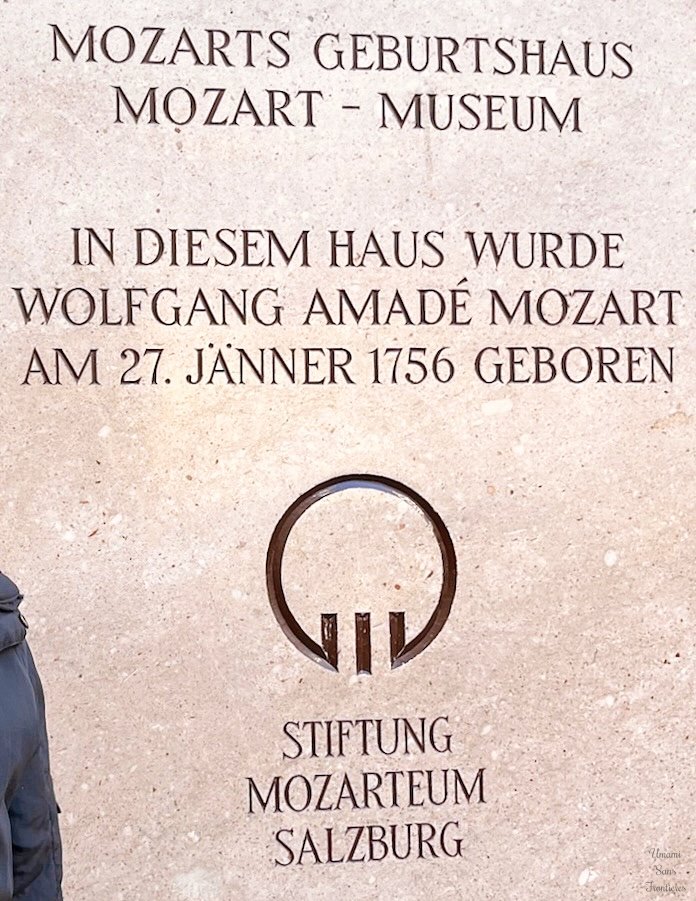 panel of Mozart's birthplace museum