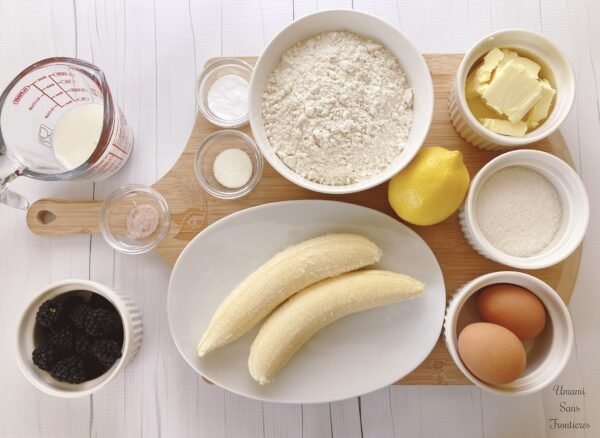 🧁 Moist Banana Muffins (Not Too Sweet) – Two Flavor Variations ingredients